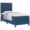 vidaXL Cama tipo Box Spring con cabecera Azul 90 x 190 cm tela