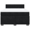 vidaXL Cama box spring con colch&oacute;n terciopelo negro 160x200 cm