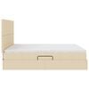 vidaXL Cama con almacenamiento Crema 180 x 200 cm Cuero sint&eacute;tico
