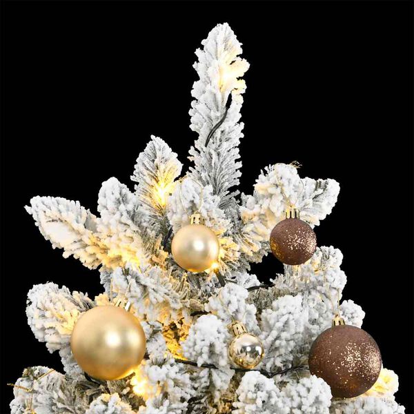 vidaXL &Aacute;rbol de Navidad artificial con bisagras 300 LED y bolas 180 cm