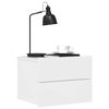 vidaXL Mesitas noche 2 uds contrachapada blanco brillo 40x30x30 cm