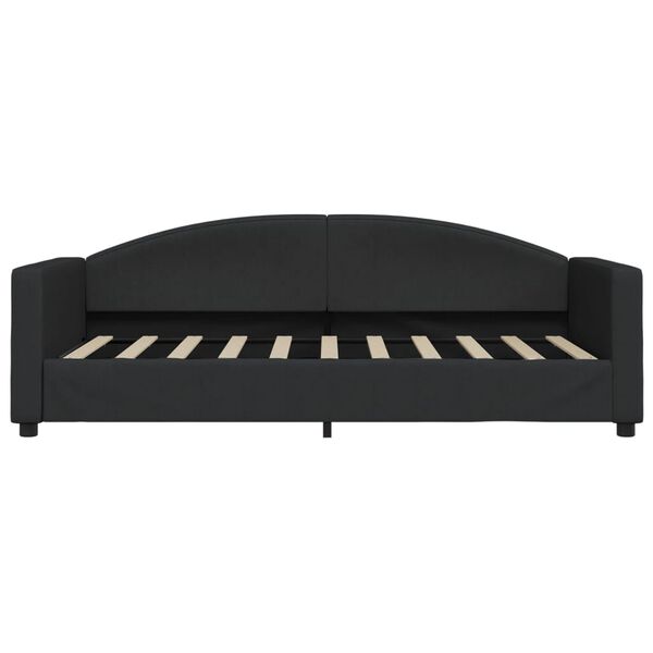 vidaXL Sof&aacute; cama sin colch&oacute;n tela negro 90x190 cm