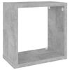 vidaXL Estantes cubo de pared 6 unidades gris hormig&oacute;n 26x15x26 cm
