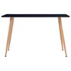 vidaXL Mesa de comedor MDF negro y color roble 120x60x74 cm