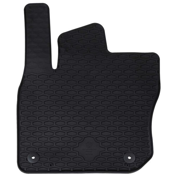 vidaXL Alfombrilla de Coche 4 pcs Negro Goma