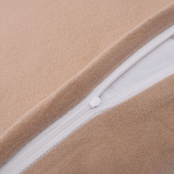 vidaXL Juego de cama forro polar 4 piezas beige 155x200/80x80 cm