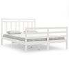vidaXL Estructura de cama de madera maciza blanca 140x200 cm