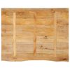 vidaXL Tablero de mesa borde natural madera maciza mango 100x80x2,5 cm