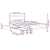 vidaXL Estructura de cama sin colch&oacute;n madera maciza marr&oacute;n 75x190 cm