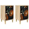 vidaXL Mesa de noche LOCHEM 2 uds. Roble Sonoma 36 x 33 x 60 cm