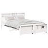 vidaXL Estructura de cama con estante 150 x 200 cm Pino macizo