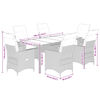 vidaXL Set de comedor de jard&iacute;n 7 pzas y cojines rat&aacute;n sint&eacute;tico negro