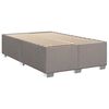 vidaXL Cama box spring con colch&oacute;n tela gris taupe 100x200 cm