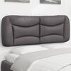 vidaXL Cabecero de cama acolchado Hvar cuero sint&eacute;tico gris 120 cm