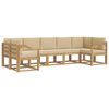 vidaXL Conjunto de sof&aacute;s de exterior 7 uds. y Beige