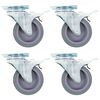 vidaXL Ruedas giratorias con frenos dobles 4 unidades 75 mm