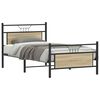 vidaXL Estructura de cama sin colchón madera roble Sonoma 100x190 cm