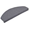vidaXL Felpudos para escaleras 15 uds 65x24x4 cm Gris claro y azul Semicircular Grande