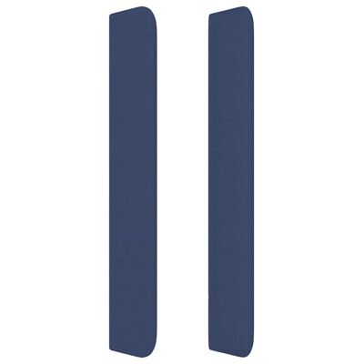 vidaXL Cabecero con orejas de tela azul 147x16x118/128 cm