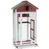 vidaXL Casita para p&aacute;jaros madera maciza pino color moca 91,5x53x170cm