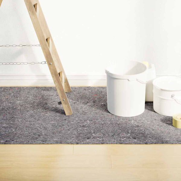 vidaXL Felpa antideslizante para pintores 5 m 220 g/m² gris