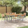vidaXL Conjunto de Comedor de Jard&iacute;n 7 pcs Gris