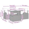 vidaXL Conjunto de sof&aacute; de jard&iacute;n con coj&iacute;n 5 pcs Gris claro Polirat&aacute;n