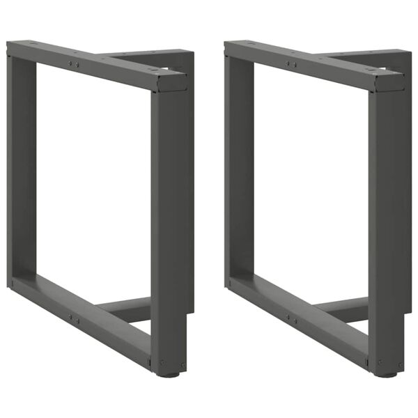 vidaXL Patas para mesa de comedor en forma de T (2 unidades), antracita, 100 x 35 x (72-73) cm, acero