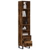 vidaXL Aparador de madera contrachapada roble ahumado 34,5x34x180 cm