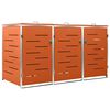 vidaXL Cobertizo para tres contenedores basura acero 207x77,5x115 cm