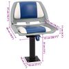 vidaXL Asiento para barco con pedestal giratorio 360°