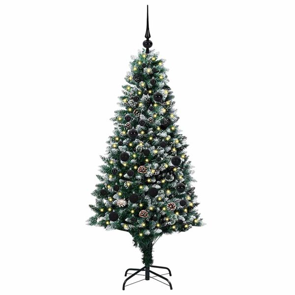 vidaXL Árbol de Navidad artificial Verde 150 cm PVC y Acero y Plástico