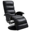 vidaXL Sill&oacute;n reclinable para TV de cuero sint&eacute;tico negro
