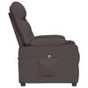 vidaXL Sill&oacute;n reclinable el&eacute;ctrico tela marr&oacute;n oscuro