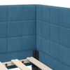 vidaXL Estructura de Cama Esquina con Colch&oacute;n 2 pcs Azul Terciopelo