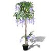 vidaXL Glicina artificial en maceta de 120 cm de alto
