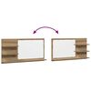 vidaXL Espejo mueble ba&ntilde;o madera ingenier&iacute;a roble artisan 90x11x45 cm
