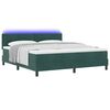 vidaXL Cama Box Spring LED Verde oscuro 180 x 200 cm Terciopelo