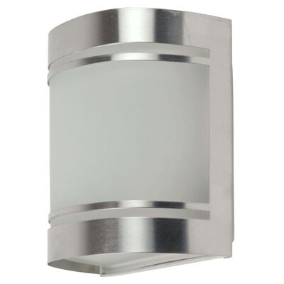 Smartwares Lámpara de pared para exterior plateada 14x16,5x10,5 cm