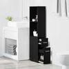 vidaXL Juego de muebles de ba&ntilde;o Roble Negro 22 x 41 x 135 cm