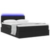 vidaXL Cama con almacenamiento y LED Negro 140 x 190 cm Terciopelo