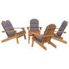 vidaXL Juego de muebles de jard&iacute;n Adirondack 5 piezas madera acacia