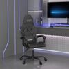 vidaXL Silla gaming giratoria cuero sint&eacute;tico negro