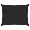 vidaXL Toldo de vela rectangular HDPE negro 160 g/m&sup2; 6x8 m