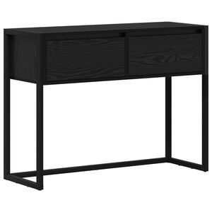 vidaXL Mesa Auxiliar Roble Negro 100 x 36 x 75 cm Madera de ingenier&iacute;a