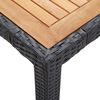 vidaXL Set de comedor de jard&iacute;n 5 pzas y cojines rat&aacute;n sint&eacute;tico negro