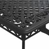 vidaXL Juego de comedor de jard&iacute;n 5 piezas aluminio fundido negro