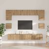 vidaXL Conjunto de mueble de TV 8 pcs Roble artesanal