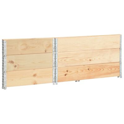vidaXL Collar de caja de palés 3 uds madera maciza de pino 50x100 cm