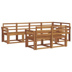 vidaXL Conjunto de sof&aacute;s de exterior 7 pcs Natural